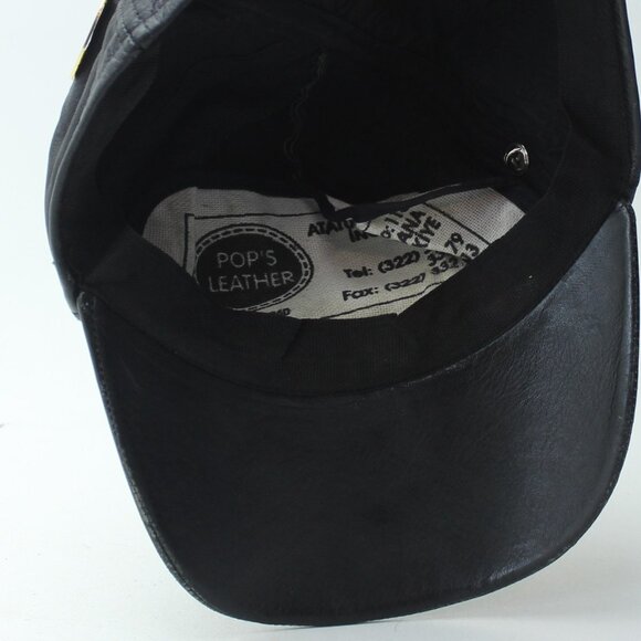 Harley Davidson Center Logo Black Leather Ball Cap Hat - Picture 8 of 12